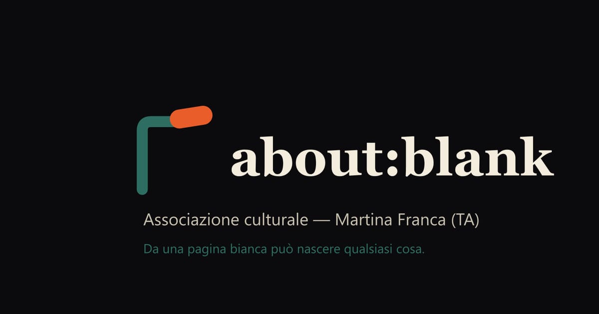Logo di About Blank, associazione culturale di Martina Franca